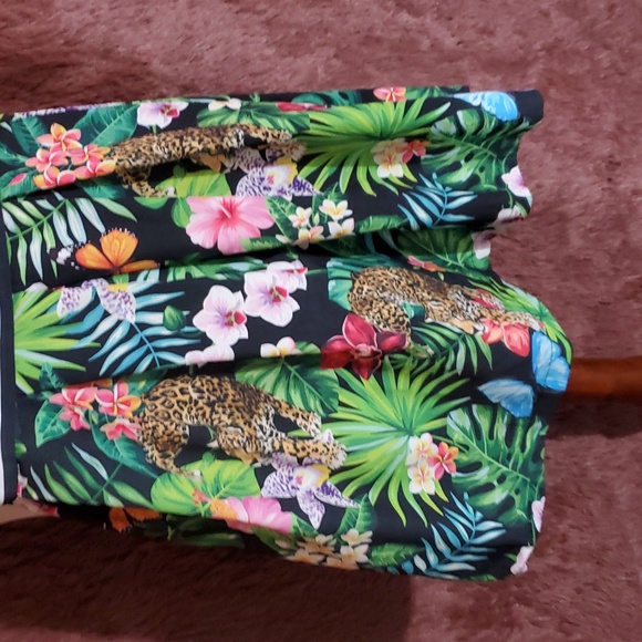 Dolce & Gabbana Girls Cheetah Tropical Dress - Picture 2 of 5